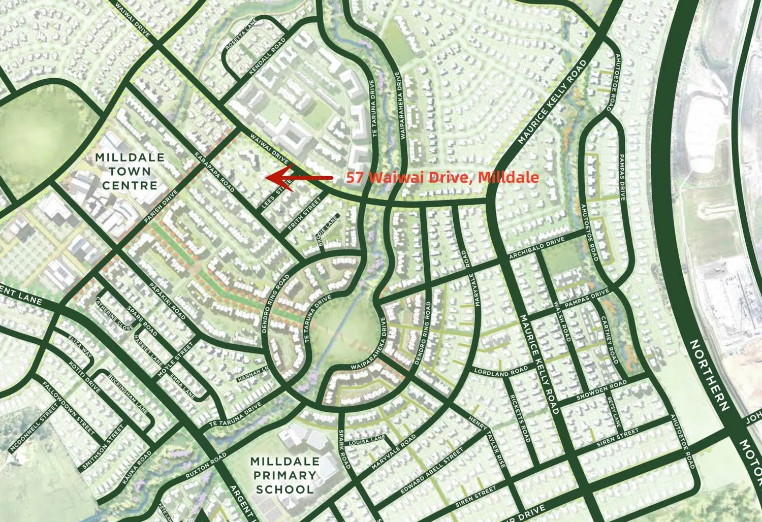 57 Waiwai Drive, Location